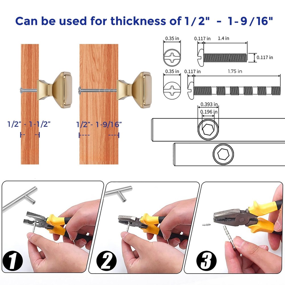 Ravinte 25 Pack Square Foot Cabinet Arch Knobs Champagne Bronze Kitchen Drawer P