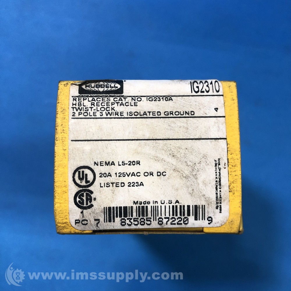 Hubbell IG2310 Locking Receptacle FNFP