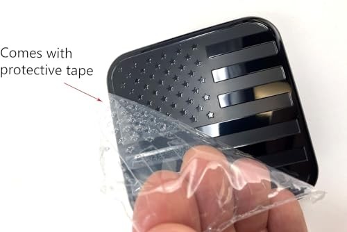 American Flag Universal Trailer Hitch Cover Tube Fits 2" receiver Black Metal