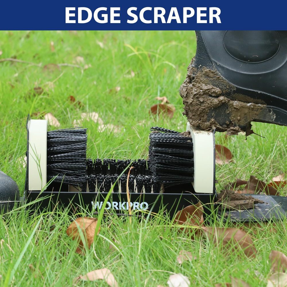 WORKPRO Extra Wide Boot Scrubber Heavy Duty Boot Scraper Brush Shoe Mud Cleaner