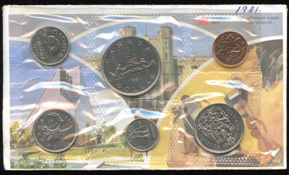 1981 Canada Uncirculated Prooflike Set - Original Envelope and COA