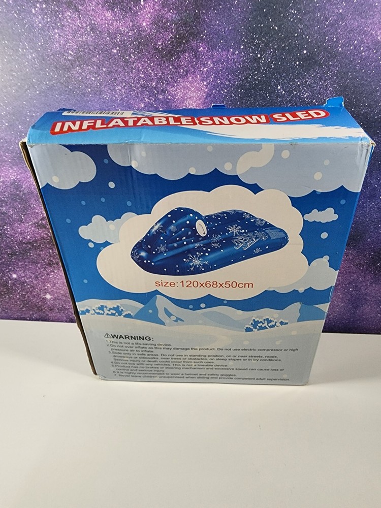 Inflatable Snow Sled snowflakes pattern