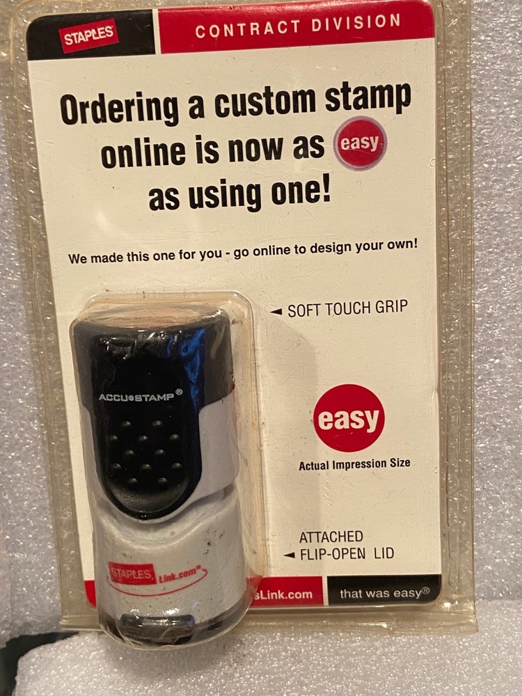 Staples Custom Stamp Sample Pack EASY Stamp *NEW* j2
