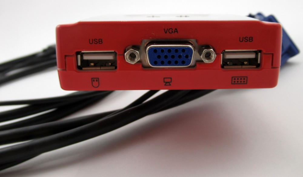 Encore Electronics USB 2-Port USB KVM Switch with Cables - ENKVM-USB