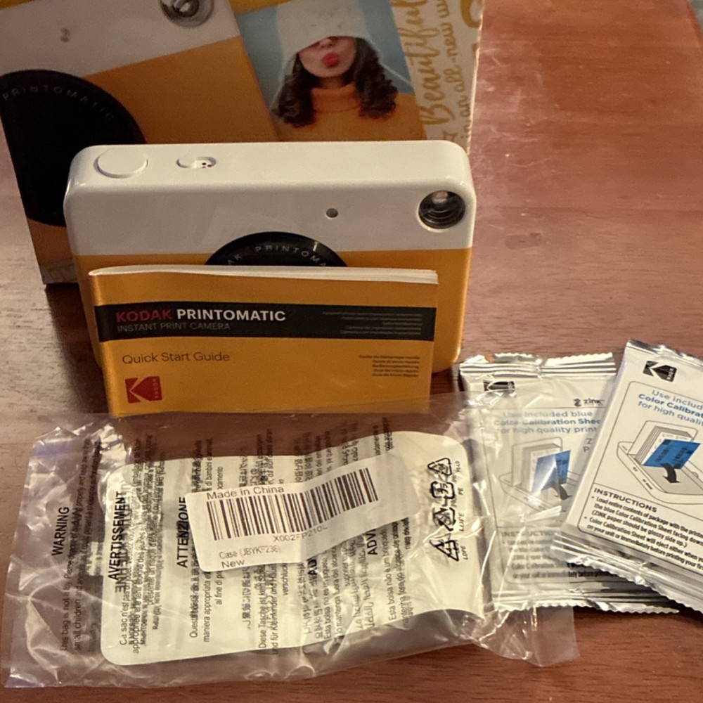 Kodak Printomatic Instant Print Camera Yellow White