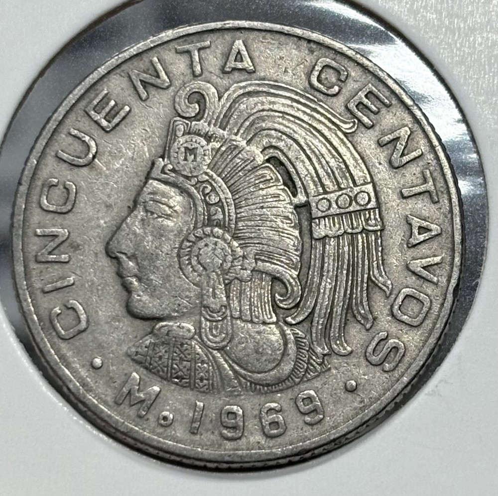 1969 Mexico 50 Centavos Fifty