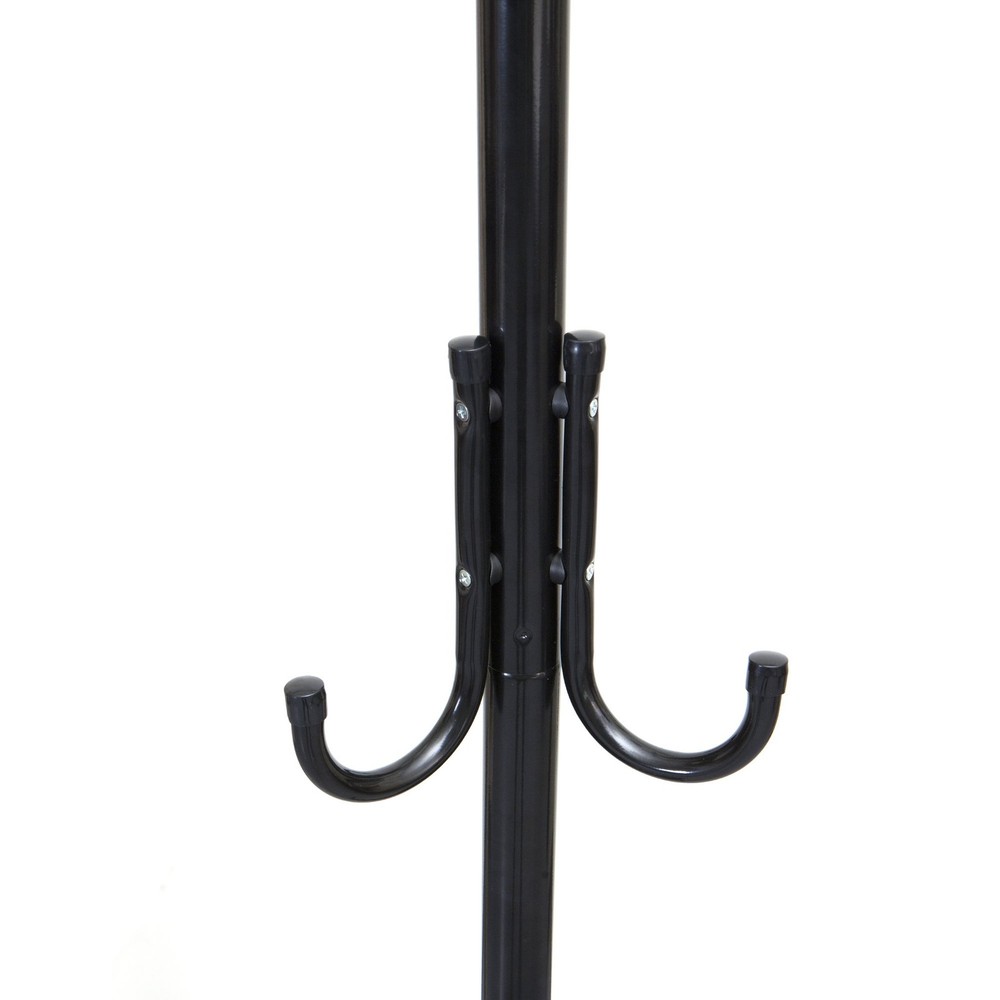 Mind Reader COATRACK11 Standing Metal Coat Rack Hat Hanger 11 Hook for Jacket,