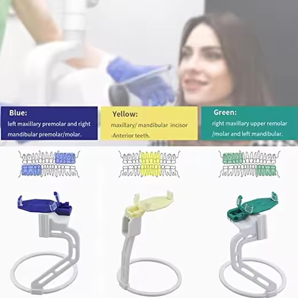 3 PCS Dental X-Ray Film Sensor Positioner Set – Color-Coded Holders for Precise