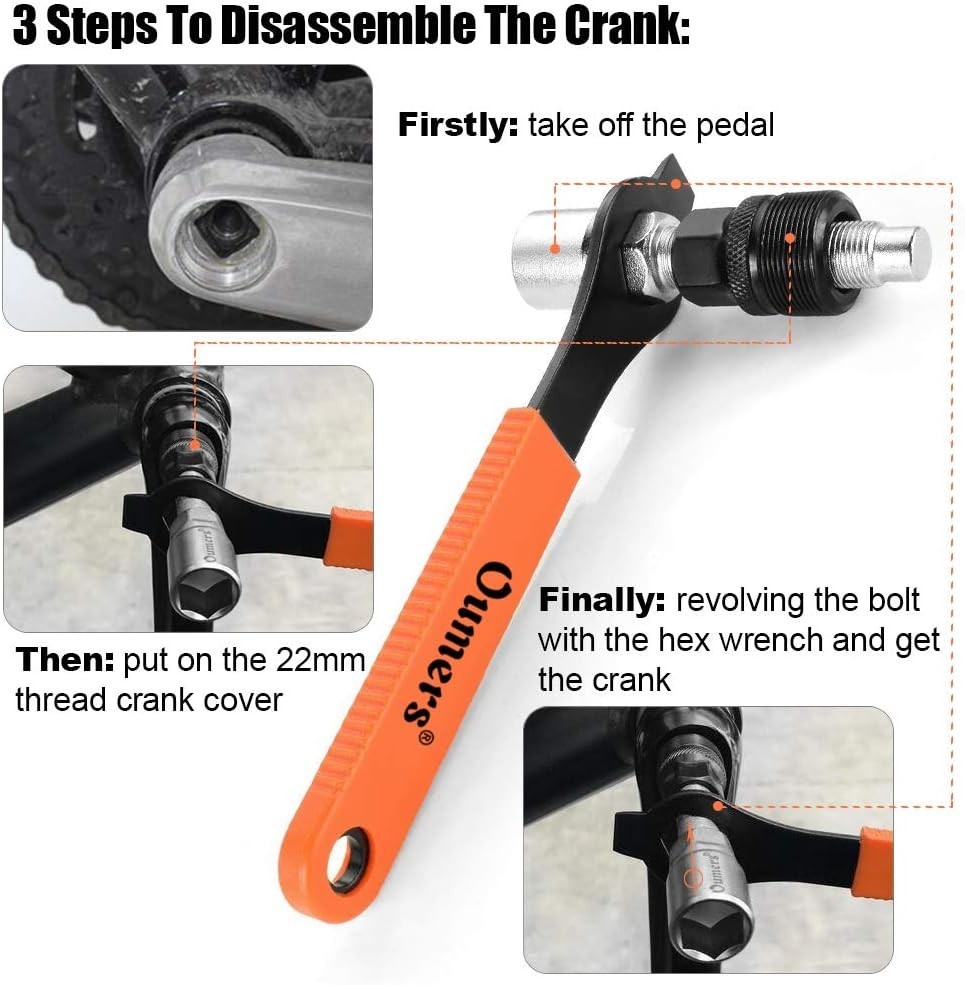 Professional Bicycle Crank Extractor Set - Easy Removal for Square Type Cranks