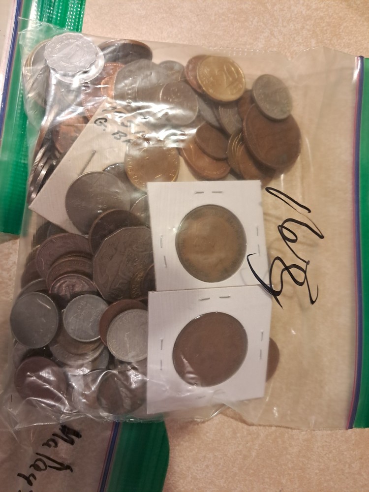 Over 200 World Coins Mixed Foreign Bulk Lot