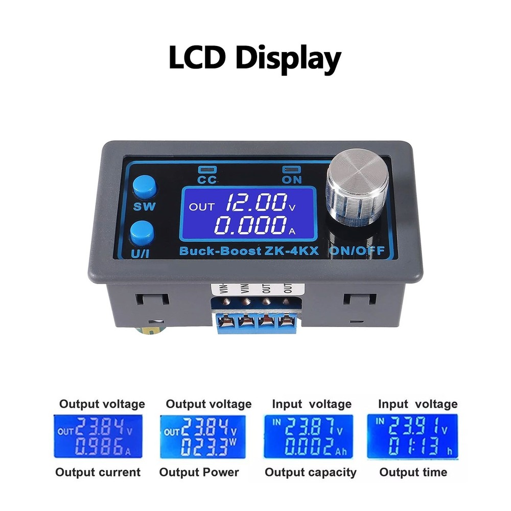 DC Adjustable Step Up Down Buck Boost Power Supply Voltage Regulator LCD Module