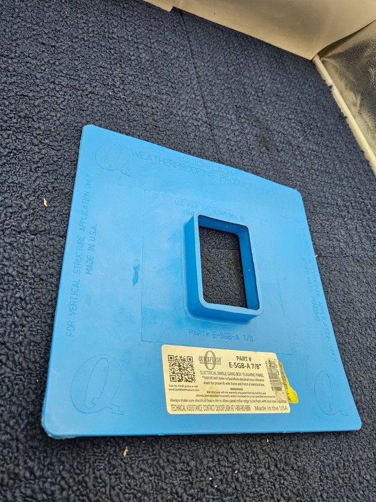 Quickflash E-SGB-A 7/8 Flashing Panel 1-Gang, Raised 7/8" Blue