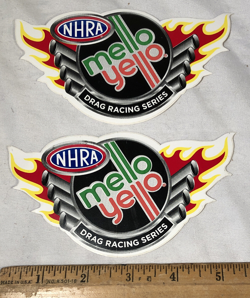 Vintage Lot Of 2 NHRA Mello Yello Drag Racing Series Decal Sticker Hot Rod