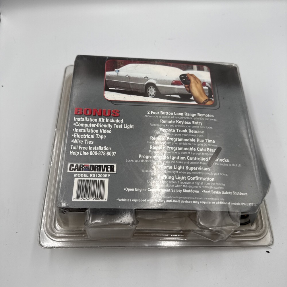 Car and Driver Premium Remote Vehicle Starter Kit (800ft. range)