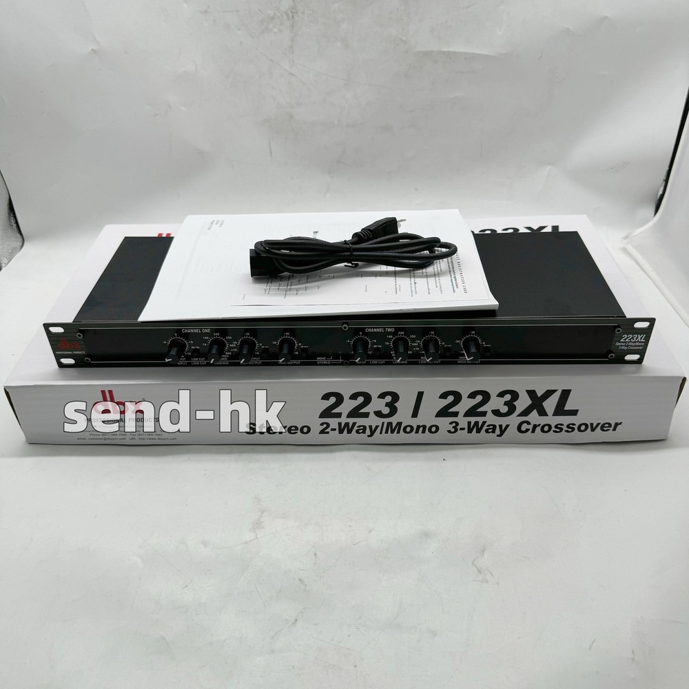 DBX 223XL Stereo 2-Way/Mono 3-Way Crossover Rack Mountable US NEW