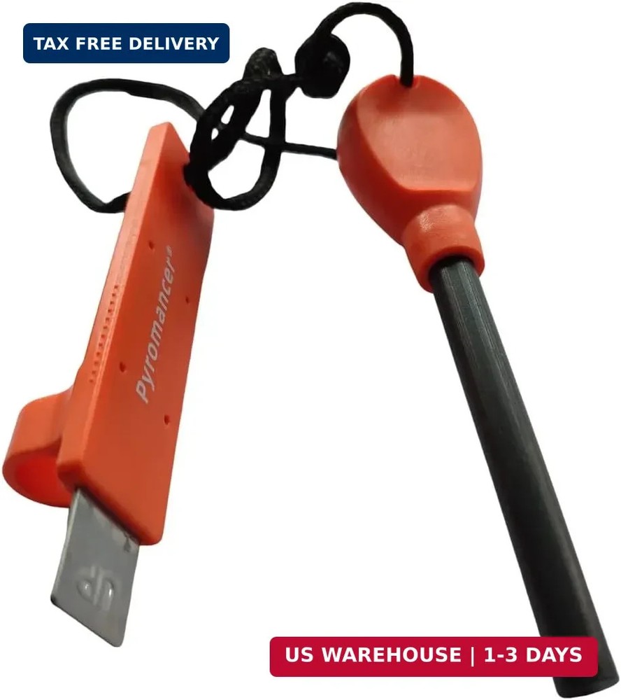 Survival Fire Starter, Ergonomically Designed Waterproof and Windproof Ferro Rod