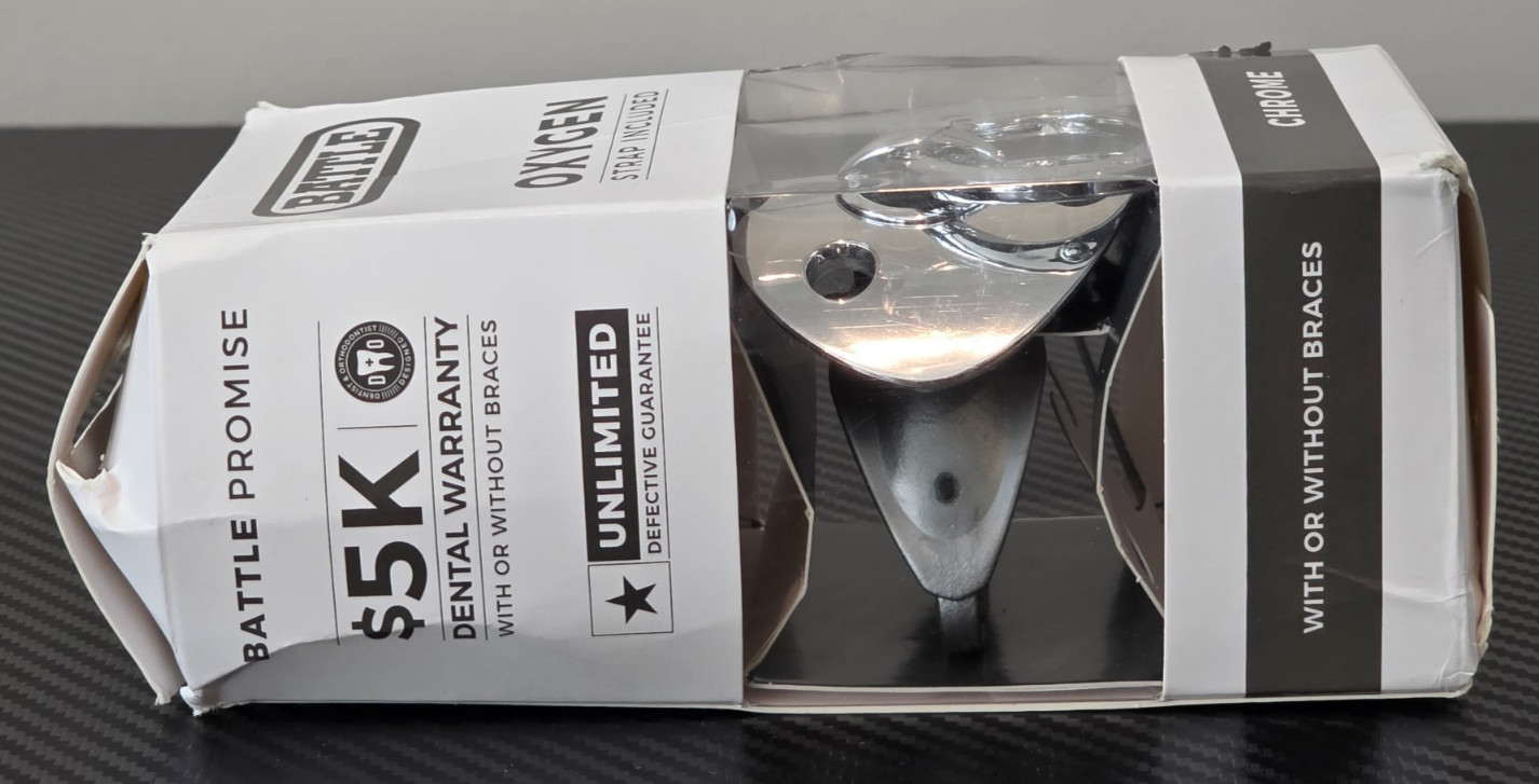 Battle Sports Chrome Binky Oxygen Football Mouthguard Max Airflow