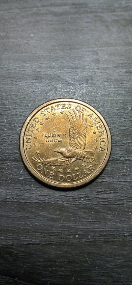 2000-P Sacagawea Dollar "Wounded Eagle" Error Coin. "Nice Toning Obverse"