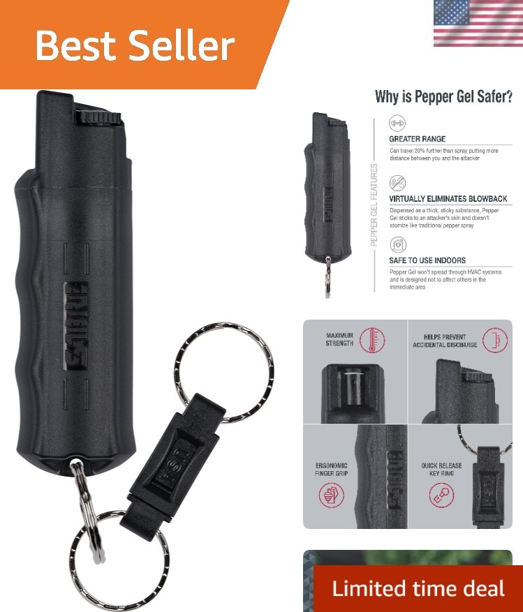 Compact Black Pepper Gel with Wind-Resistant Design - Personal Protection Mighty