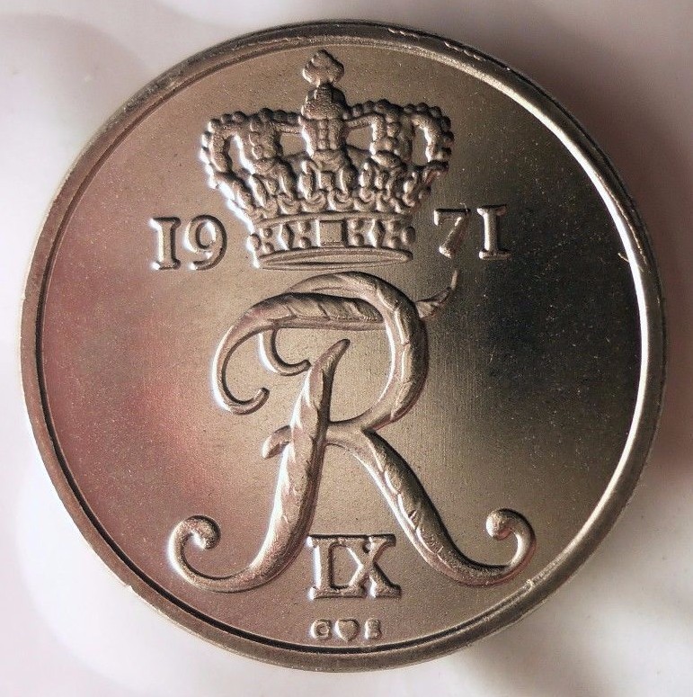 1971 DENMARK 10 ORE - Uncirculated from Mint Roll - BARGAIN BIN #EEE