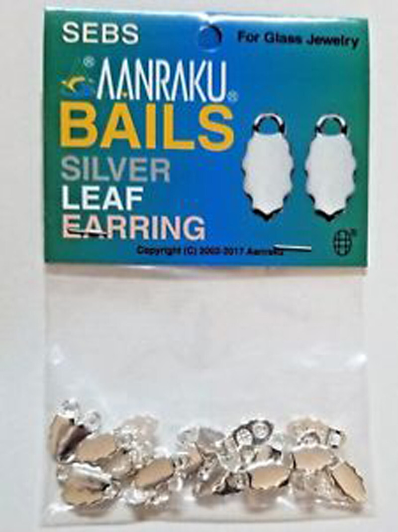 Genuine Aanraku SILVER Plated EARRING Glue On Bail Pack of 24