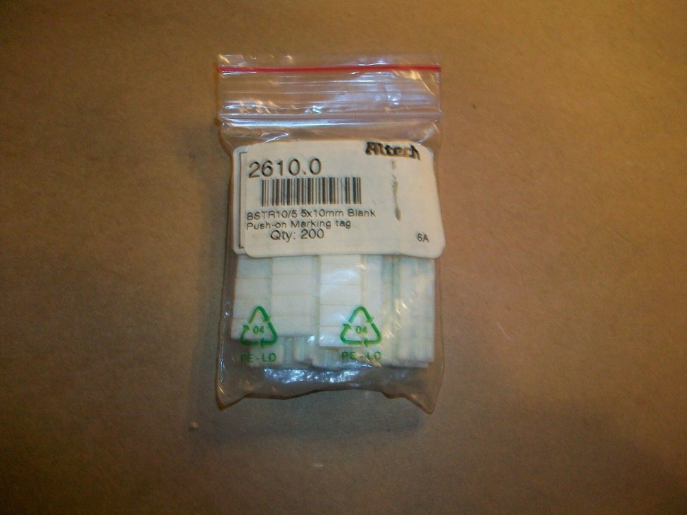 200pc Altech Terminal Block Marking Tag 2610.0 NEW