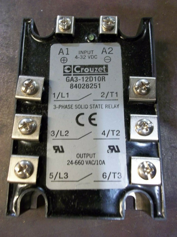 NIB CROUZET GA3-12D10R SOLID STATE RELAY 4-32 VDC INPUT (248-3)