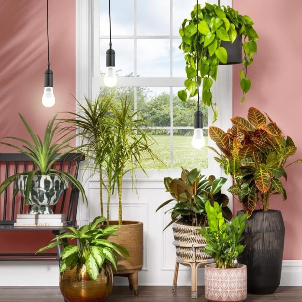 2 Pack LED Grow Light Bulbs A19 Bulb, Full Spectrum Plant Light Bulb, 9W E26 Gro