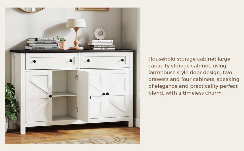 55.1in Sideboard Buffet Cabinet Kitchen Storage Sideboard For Dining Room JSVZ