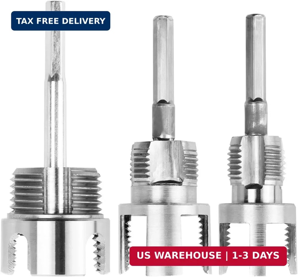 Wolfride 3Pcs Pipe Thread Cutting Tool, Integrated Internal & External Pipe Thre