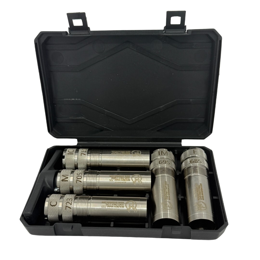 Beretta/Benelli Mobil Thread 12ga Extended Choke Tubes Set 5 pcs Silver Winenton