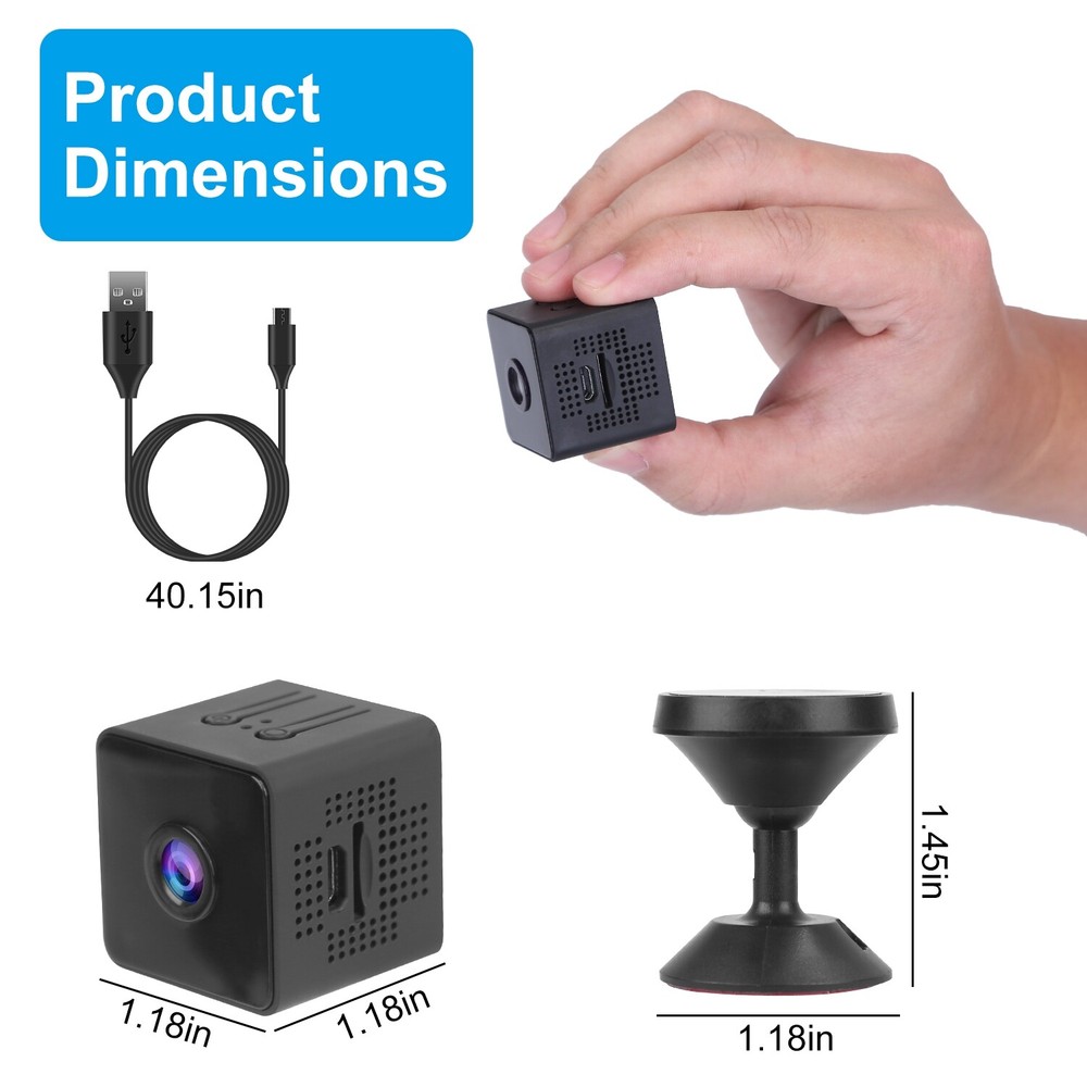 1080P 2.4G WiFi Mini Wireless Security Camera Home Security Camera Night Vision