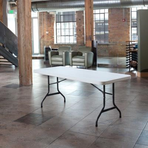 Lifetime 22901 6' White Granite Folding Table