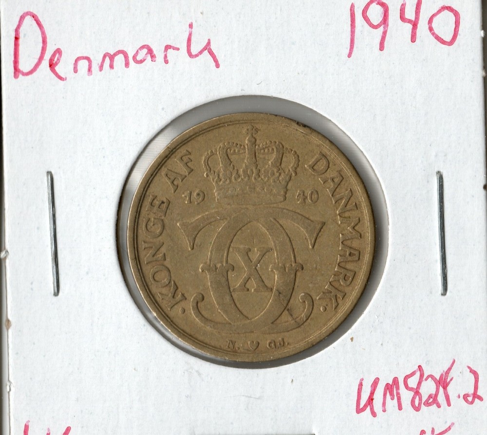 Coin Denmark 1 Krone 1940 KM824.2