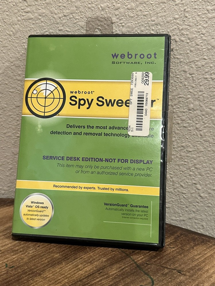 Webroot Spy Sweeper - Advanced Spyware Detection & Removal Technology CD-ROM Kit