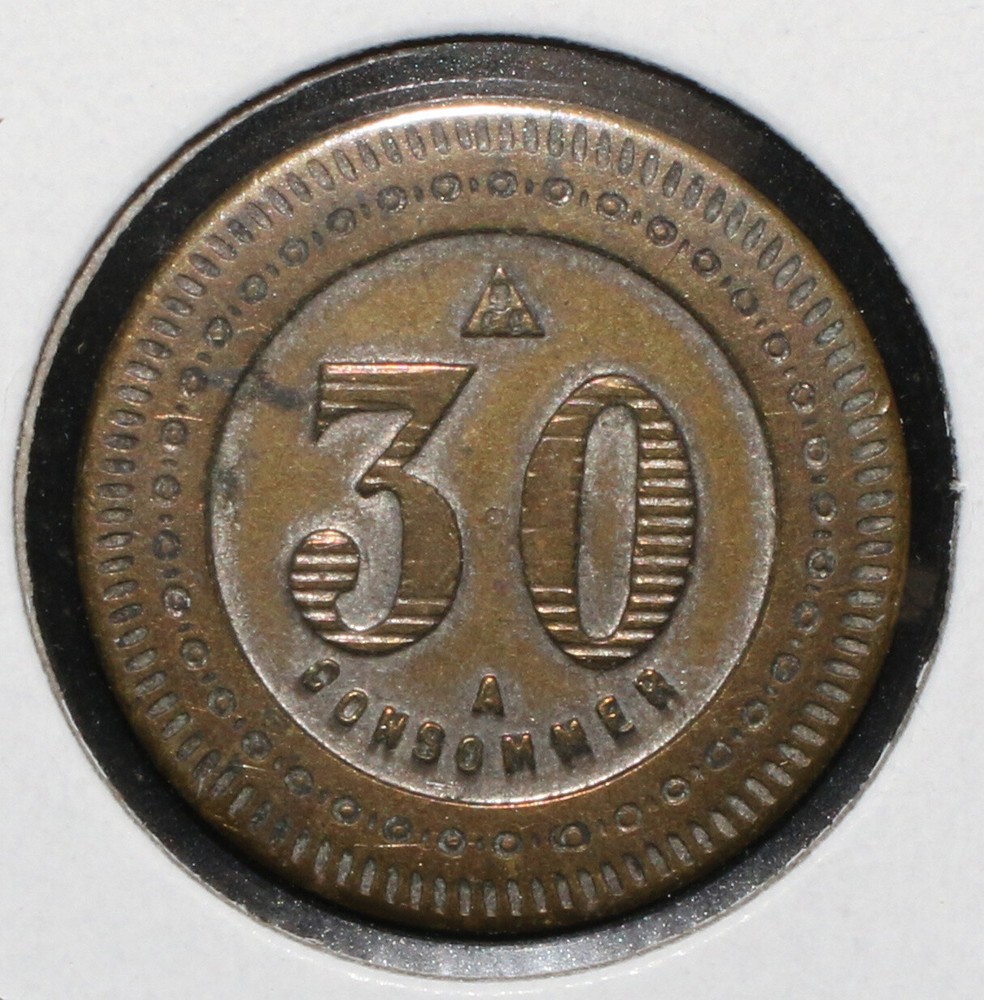 France Consommer Token M.J. "30" - 07309