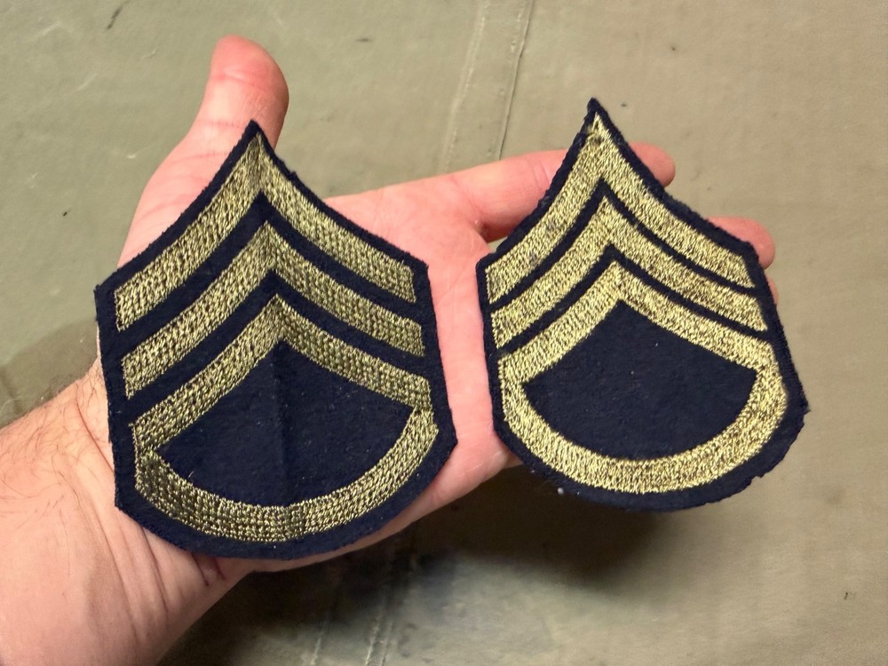 ORIGINAL WWII US ARMY STAFF SERGEANT SLEEVE RANK CHEVRONS