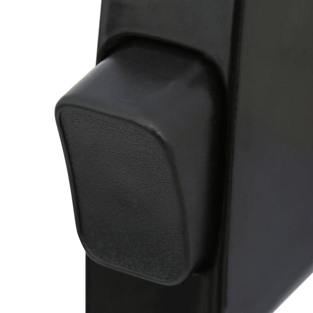 Screen and Storm Door Push Button Latch Set with Night Lock, Black (Single Pack)