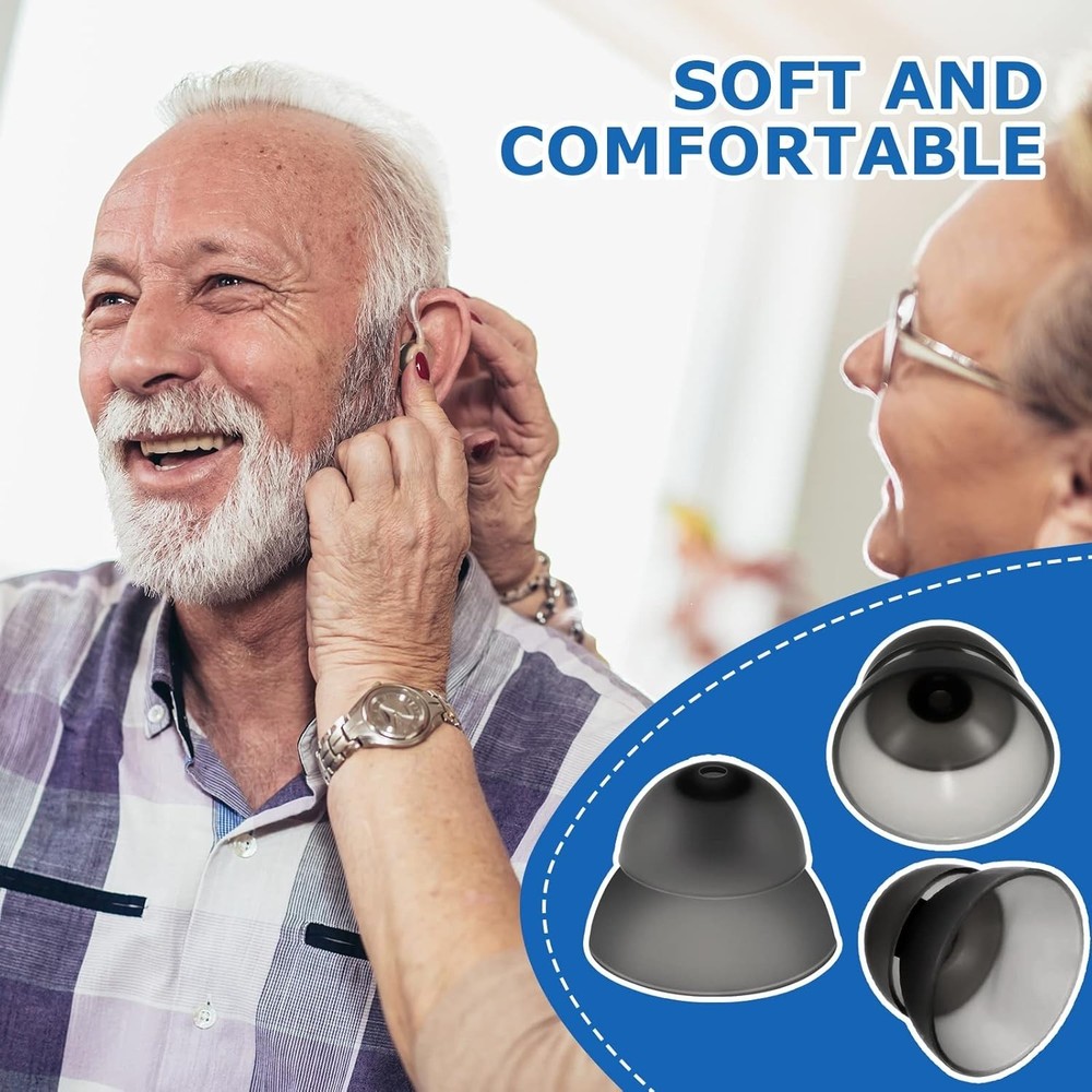 30-Pack Silicone Hearing Aid Domes – Comfortable, Durable, and Versatile for ...
