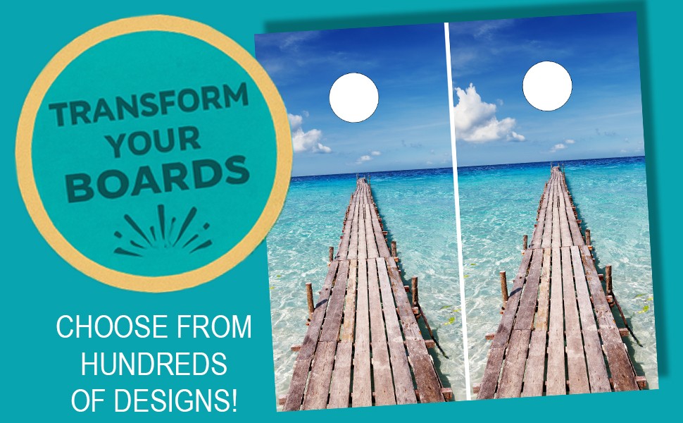 Neon Drinking Game Cornhole Wraps – Laminated Vinyl – Fadeproof & Durable Skins