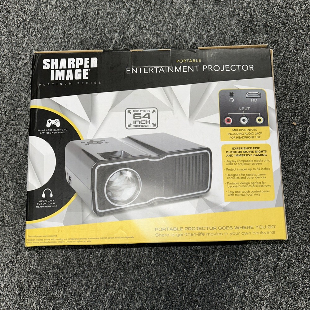 Sharper Image Portable Entertainment Projector