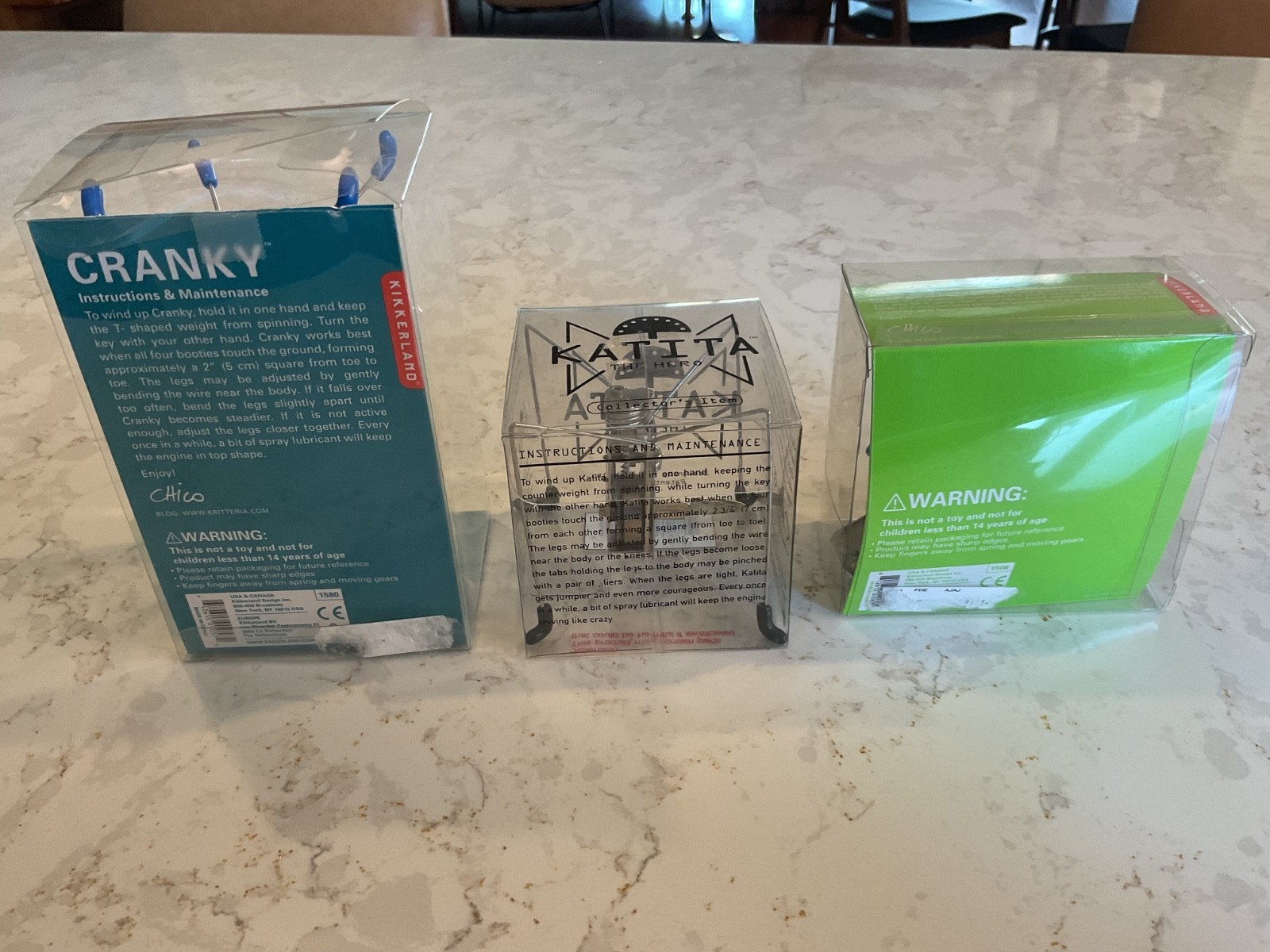 SOLD NOT AVAILABLE Chico wind up collector's editions Cranky Katita and Awika