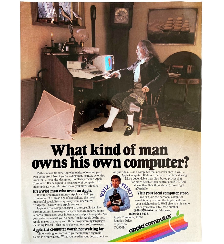 Apple Computer 1979 Advertisement Vintage Ben Franklin Electronics DWKK7