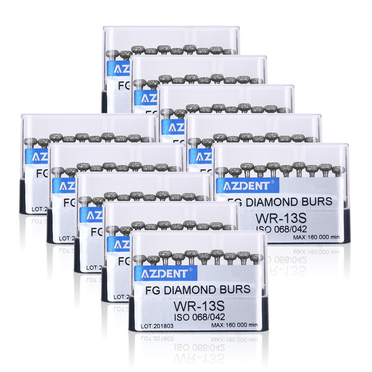 100pcs AZDENT Dental Super Coarse Diamond Burs FG Bur for High Speed Handpiece