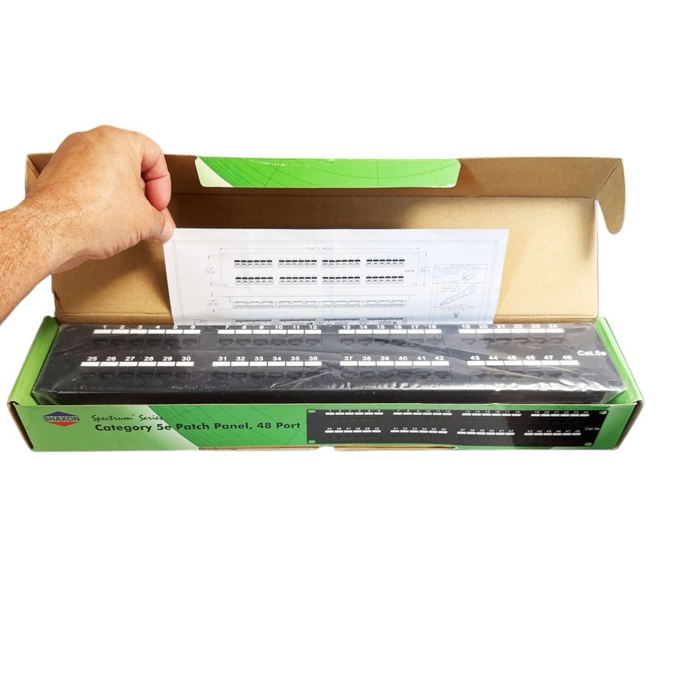 New Shaxon, 48 Port Cat 5e Patch Panel