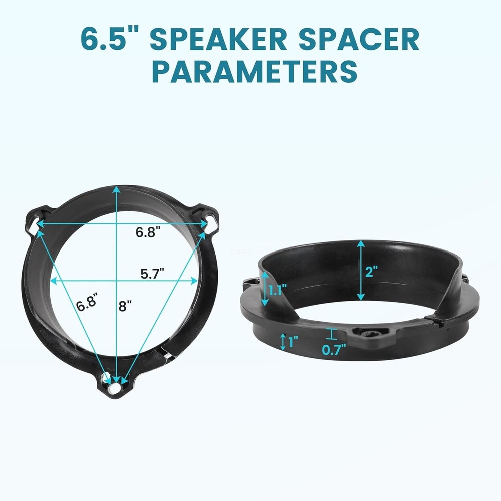 6.5" Speaker Adapters & Harness Front Door Kit For Toyota Corolla 2010-2015