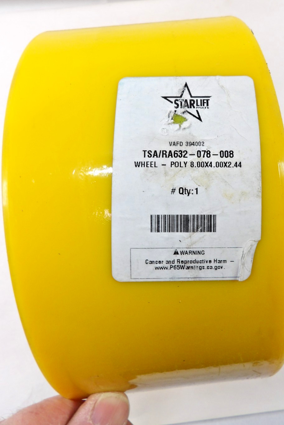 STARLIFT PARTS TSA/RA632-078-008 Poly Wheel Caster 8" x 4" For Forklifts