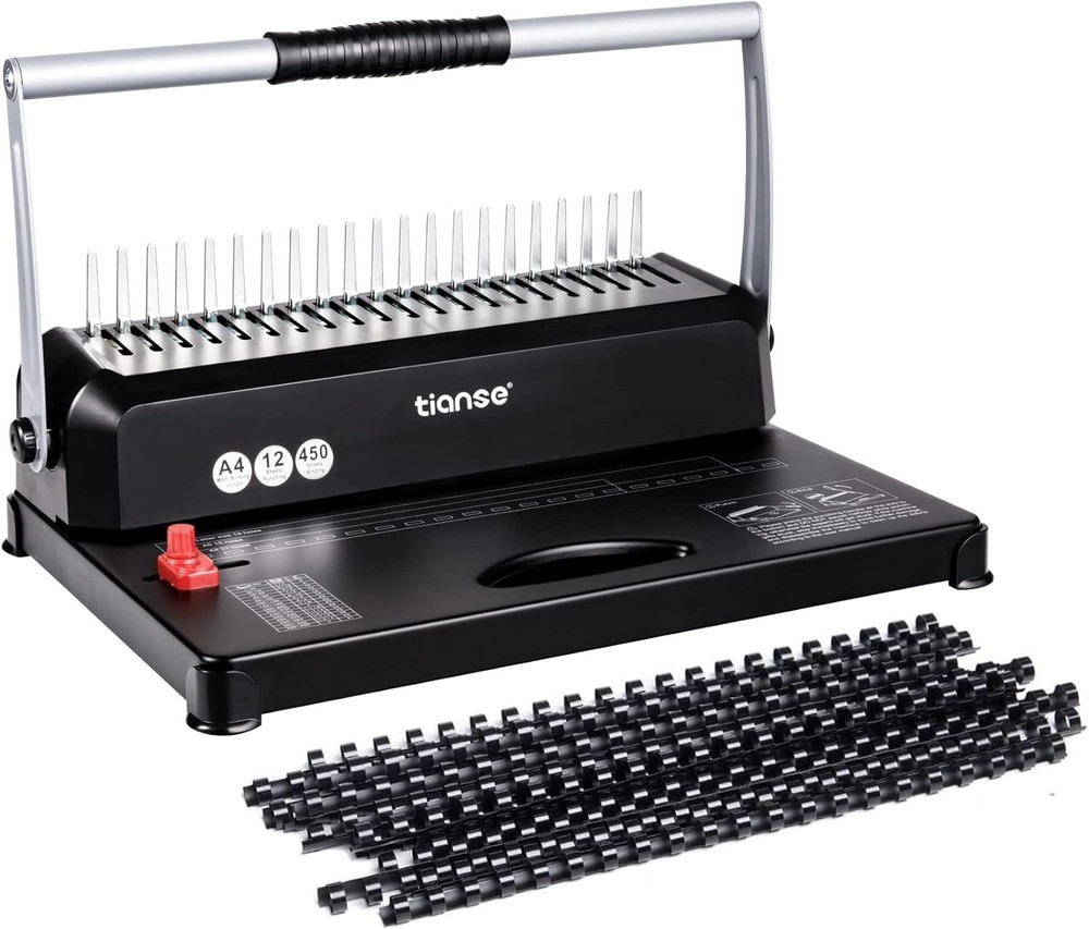 Binding Machines, 21-Holes, 450 Sheets, Comb Bind Machine Book Maker with 100...