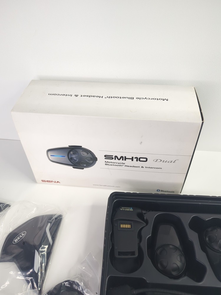 Sena SMH10D-10 Motorcycle Bluetooth Headset / Intercom (Dual), Black Untested