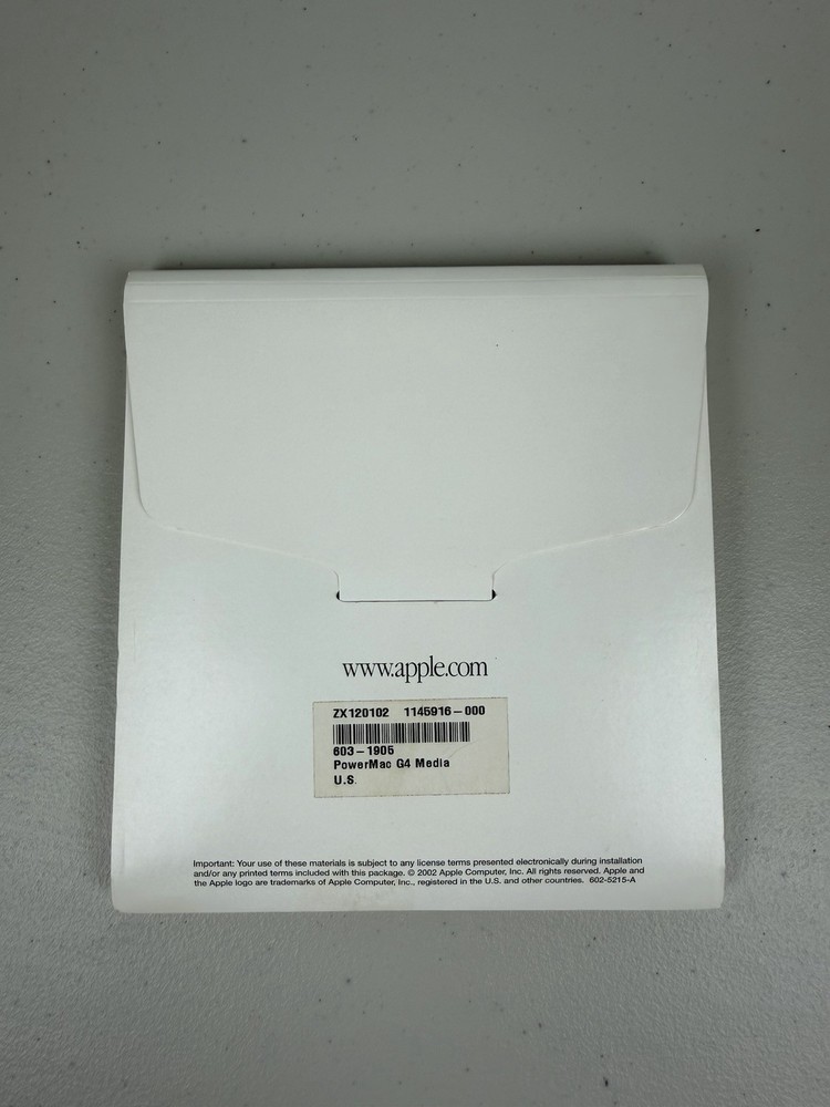 Apple Mac OS X PowerMac G4 Media 7 Disk Install Software Restore Hardware Test